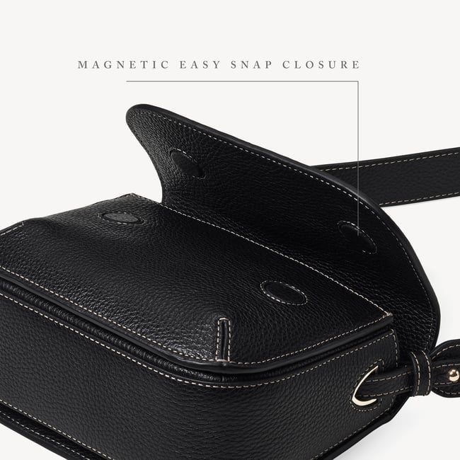 Ella Crossbody Black Milled Pebble