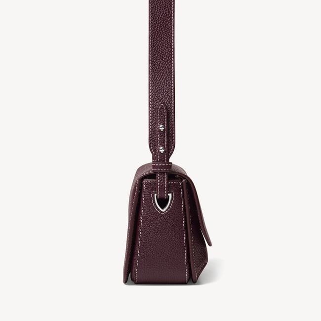Ella Crossbody Wine Milled Pebble