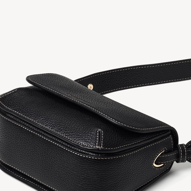 Ella Crossbody Black Milled Pebble