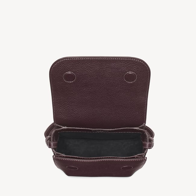 Ella Crossbody Wine Milled Pebble