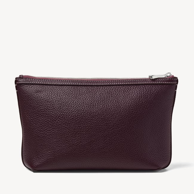Hudson Large Pouch Wine Milled Pebble