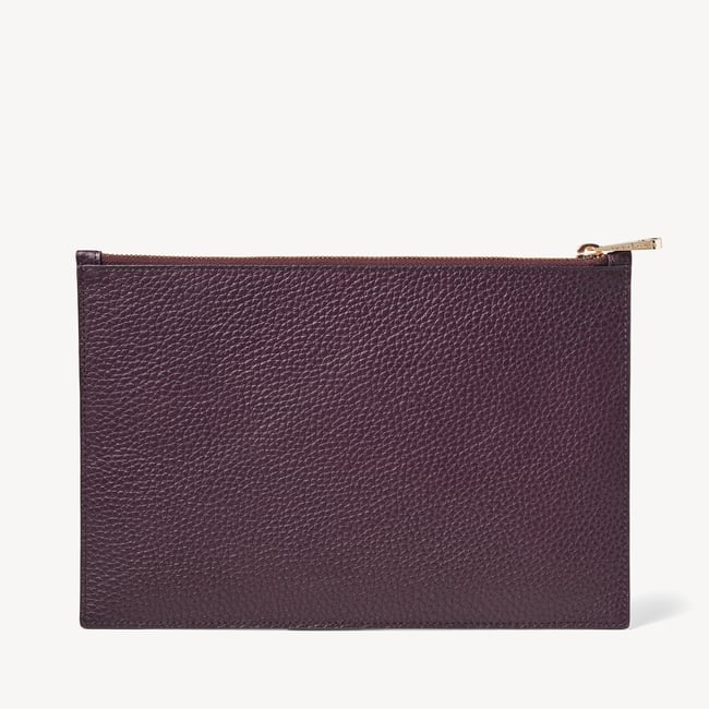 Large Essential Flat Pouch Fig Pebble