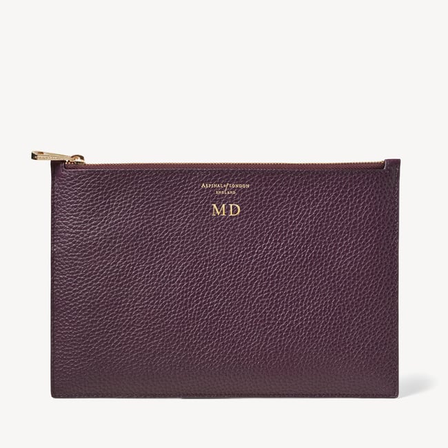 Large Essential Flat Pouch Fig Pebble