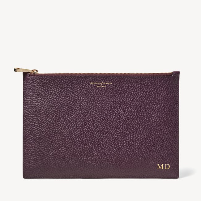 Large Essential Flat Pouch Fig Pebble