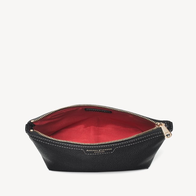 Hudson Small Pouch Black Milled Pebble