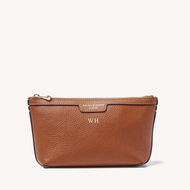 Hudson Small Pouch Tan Milled Pebble