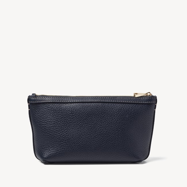 Hudson Small Pouch Classic Navy Milled Pebble