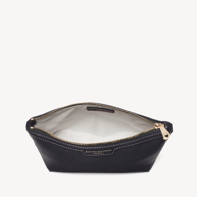 Hudson Small Pouch Classic Navy Milled Pebble