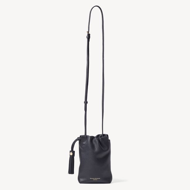 Soho Crossbody Pouch Classic Navy Milled Pebble