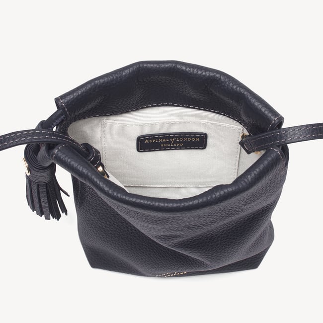Soho Crossbody Pouch Classic Navy Milled Pebble