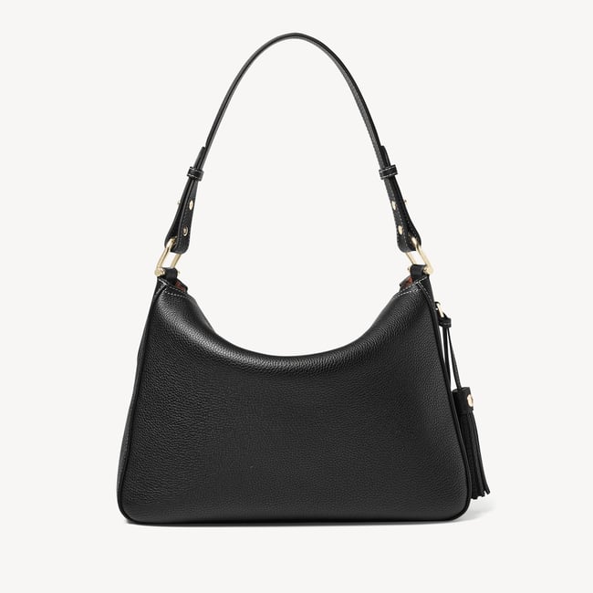 Bella Hobo Black Milled Pebble