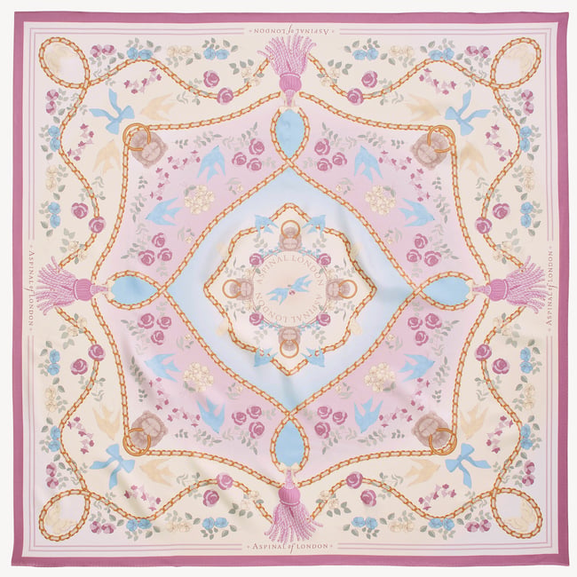 Mayfair® Songbird Silk Scarf English Rose Pure Silk