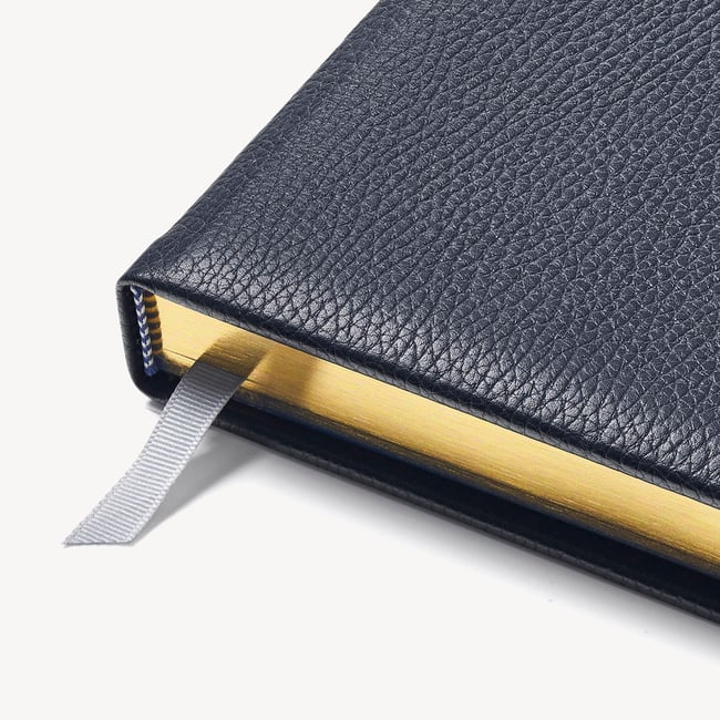 2027 A4 Day to Page Diary Navy Pebble