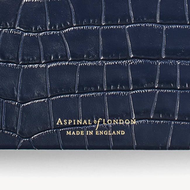 2027 A4 Day to Page Diary Deep Shine Navy Small Croc