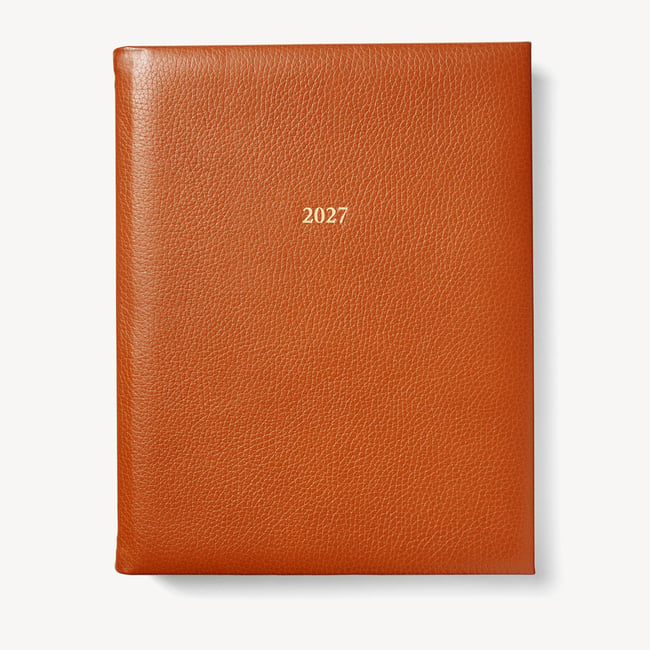 2027 A4 Day to Page Diary Marmalade Pebble