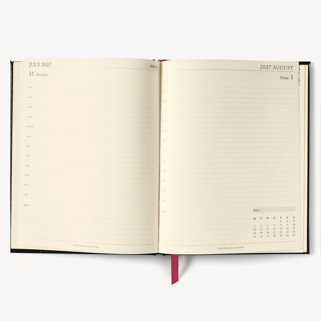 2027 A4 Day to Page Diary Racing Green Pebble