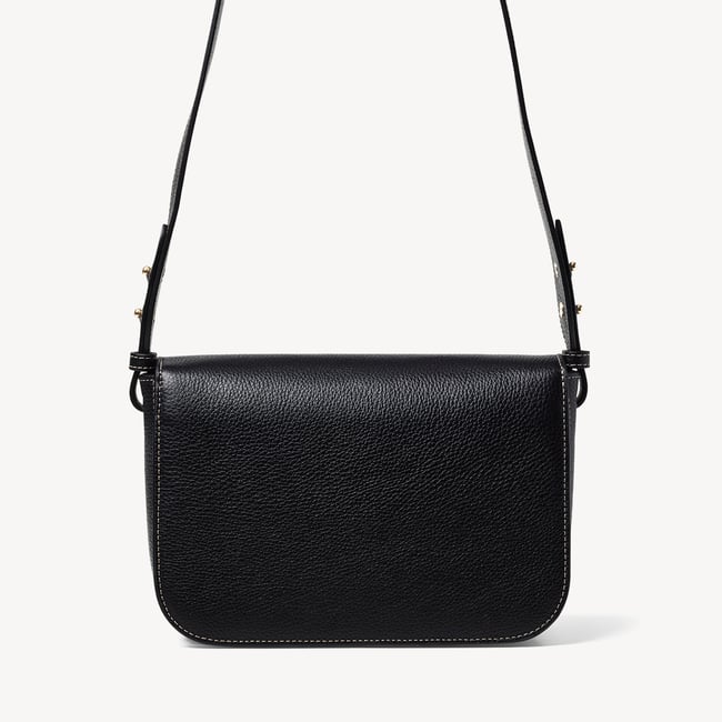 Ella Grande Crossbody Black Milled Pebble