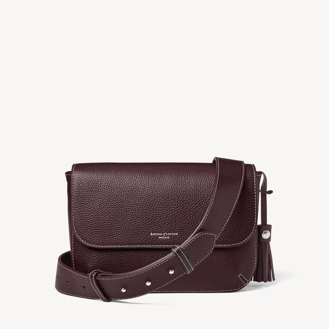 Ella Grande Crossbody Wine Milled Pebble