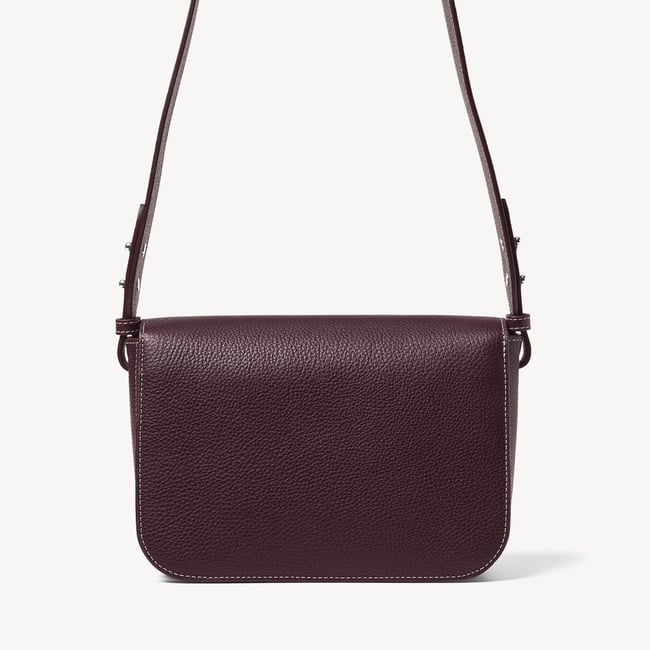 Ella Grande Crossbody Wine Milled Pebble