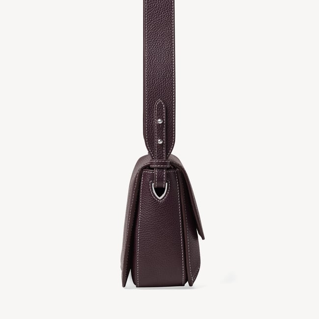 Ella Grande Crossbody Wine Milled Pebble