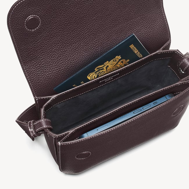 Ella Grande Crossbody Wine Milled Pebble