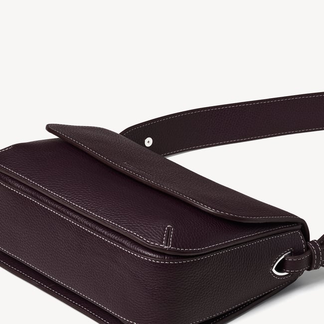 Ella Grande Crossbody Wine Milled Pebble