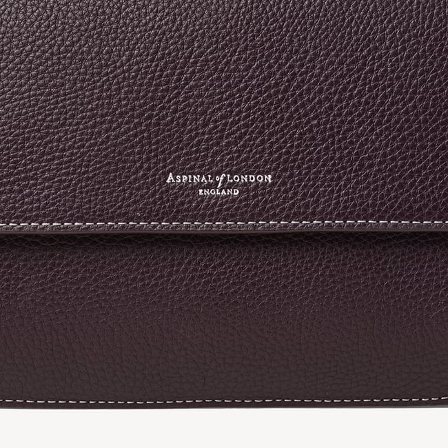 Ella Grande Crossbody Wine Milled Pebble