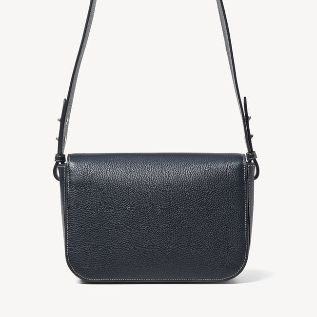 Ella Grande Crossbody Classic Navy Milled Pebble