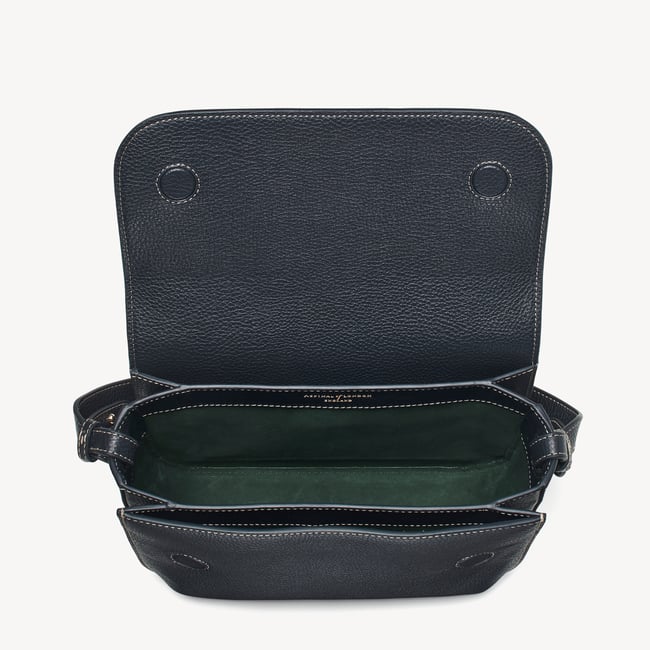 Ella Grande Crossbody Classic Navy Milled Pebble
