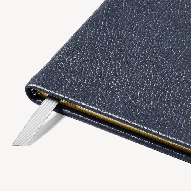 2027 A4 Week to View Diary Navy Pebble