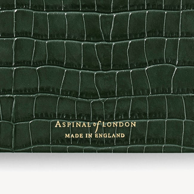 2027 A4 Week to View Diary Deep Shine Evergreen Small Croc