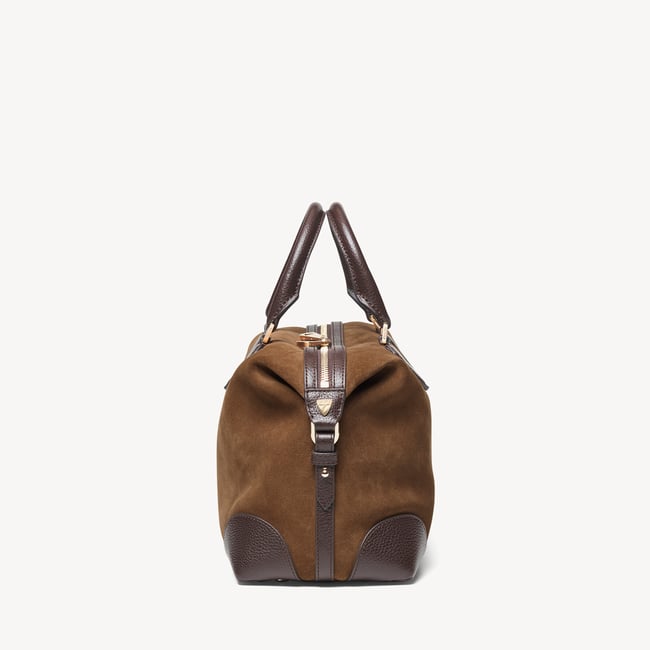 Hudson Midi Praline Suede & Chocolate Milled Pebble