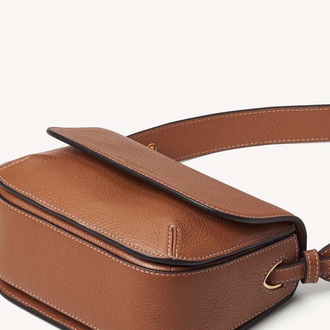 Ella Crossbody Tan Milled Pebble