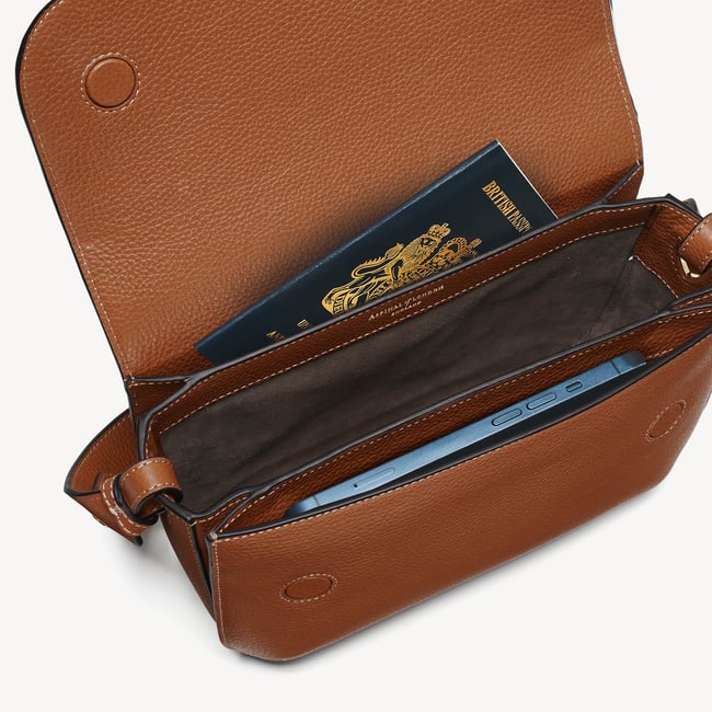 Ella Grande Crossbody Tan Milled Pebble