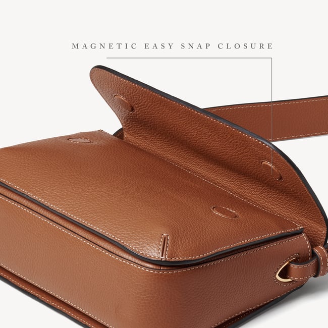 Ella Grande Crossbody Tan Milled Pebble