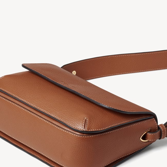 Ella Grande Crossbody Tan Milled Pebble