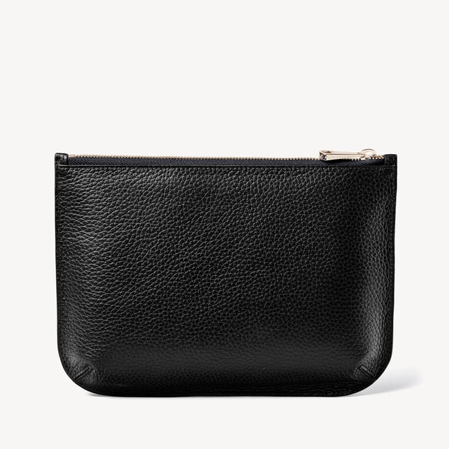 Large Ella Pouch Black Pebble