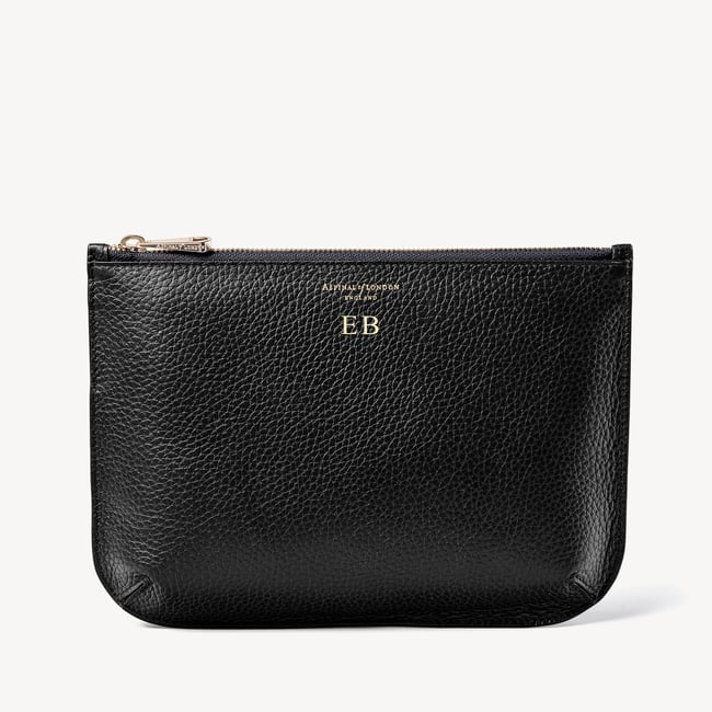 Large Ella Pouch Black Pebble