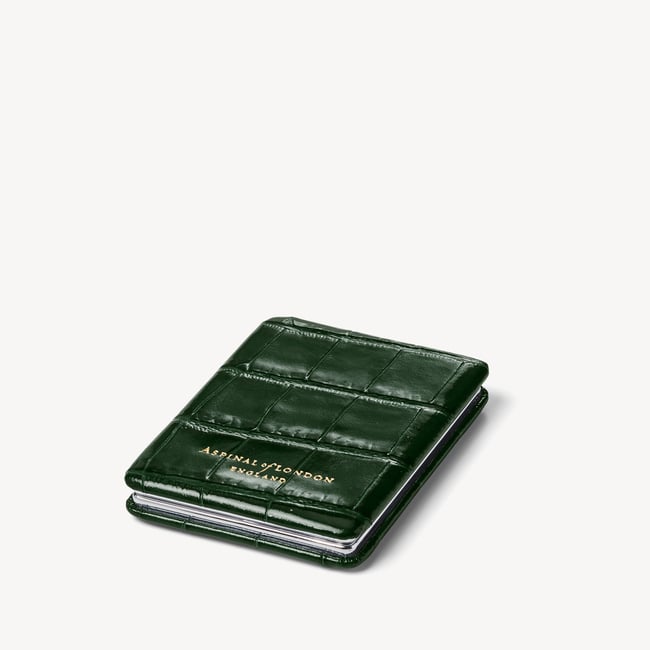 Handbag Mirror Deep Shine Evergreen Croc