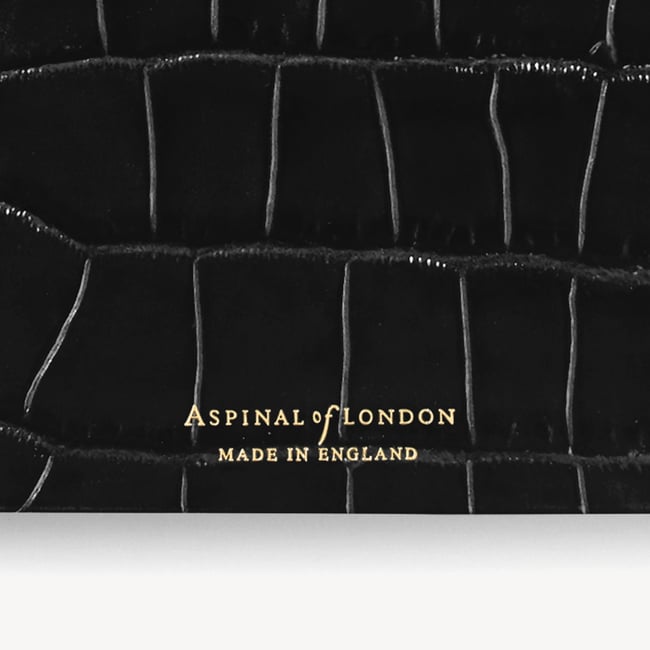 2027 A4 Week to View Diary Deep Shine Black Croc