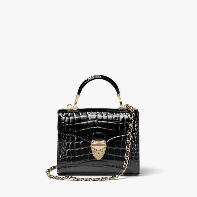 Mini Mayfair® Black Patent Croc