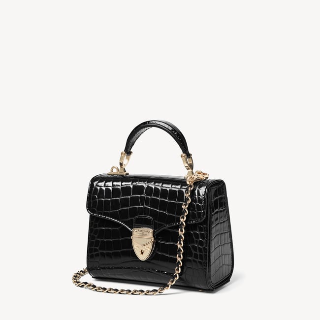Mini Mayfair® Black Patent Croc