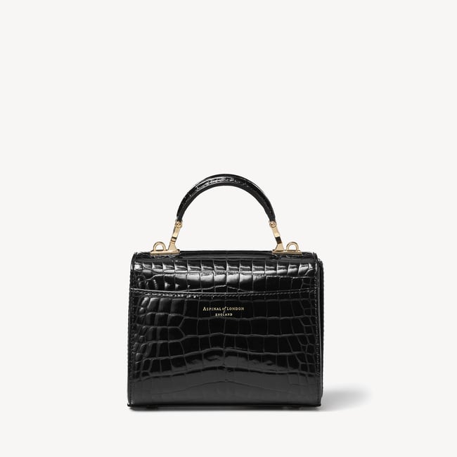 Mini Mayfair® Black Patent Croc