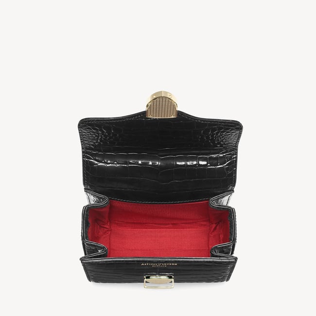 Mini Mayfair® Black Patent Croc