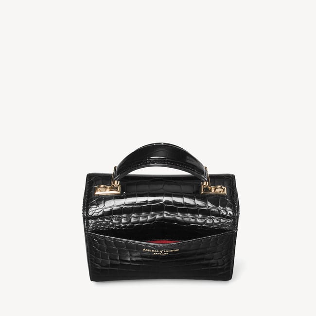 Mini Mayfair® Black Patent Croc