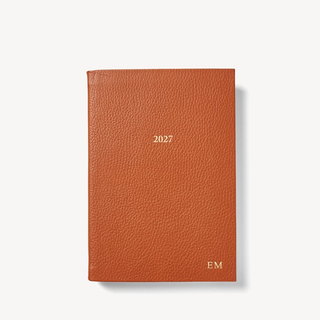 2027 A5 Day to Page Diary Marmalade Pebble