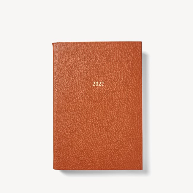 2027 A5 Day to Page Diary Marmalade Pebble