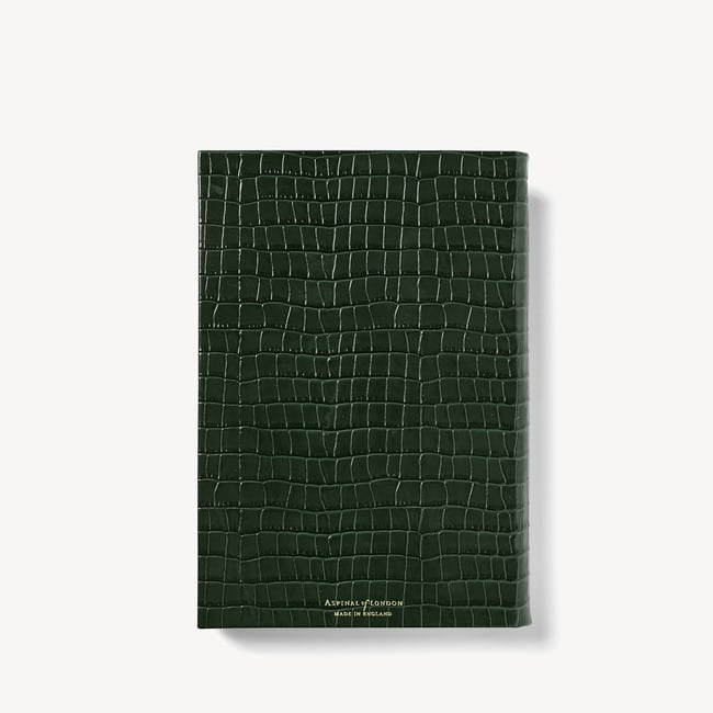 2027 A5 Day to Page Diary Deep Shine Evergreen Small Croc