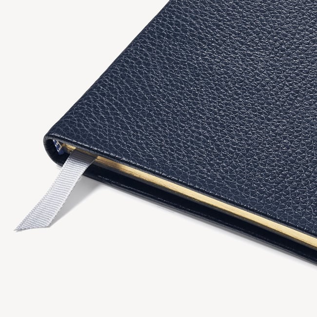 2027 A5 Week to View Diary Navy Pebble