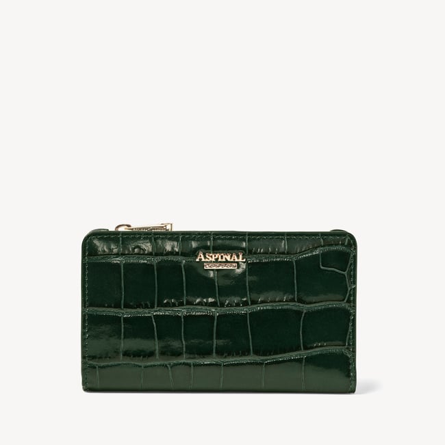 Mayfair® Coin & Card Wallet Deep Shine Evergreen Croc